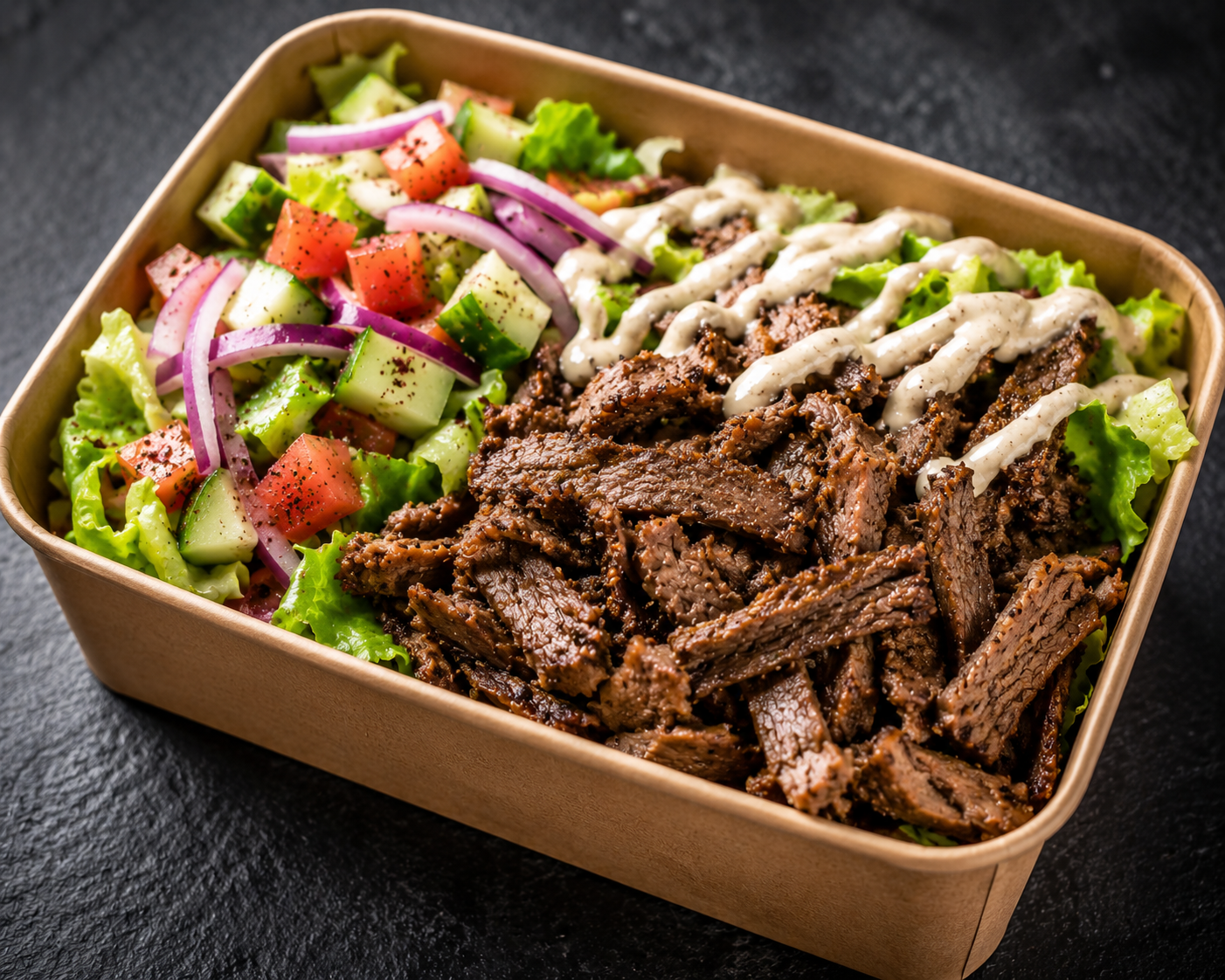 Lamb Salad Box in Momo Donair